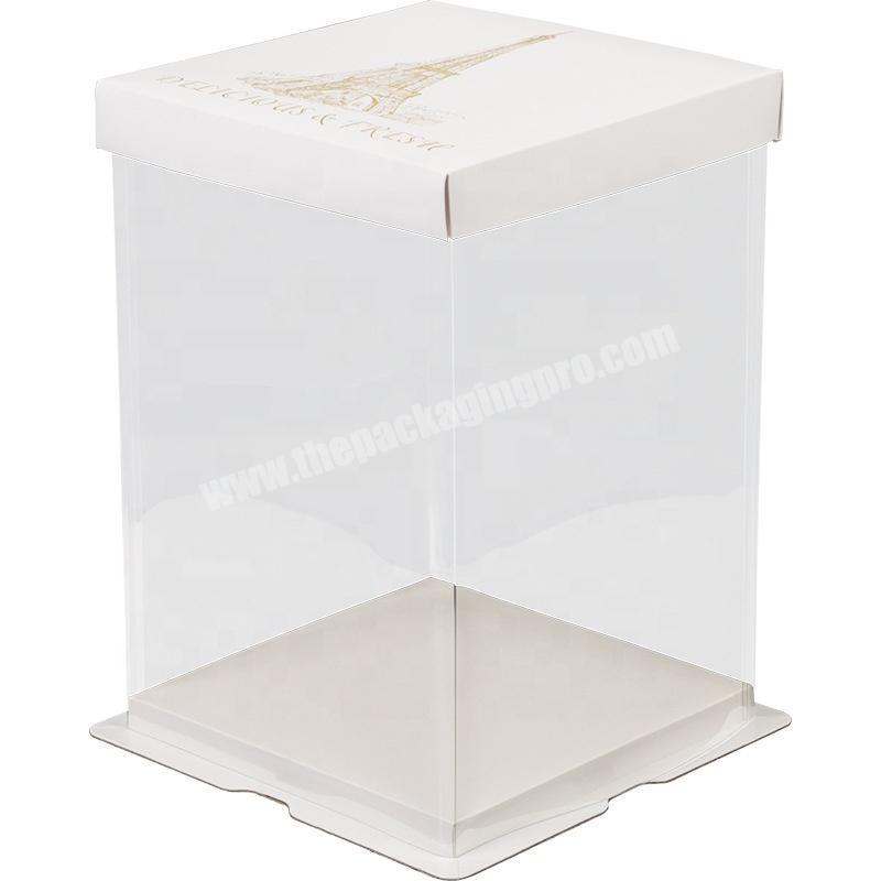 ECO food 6 inch cake box cheap plastic birthday cake packaging box
