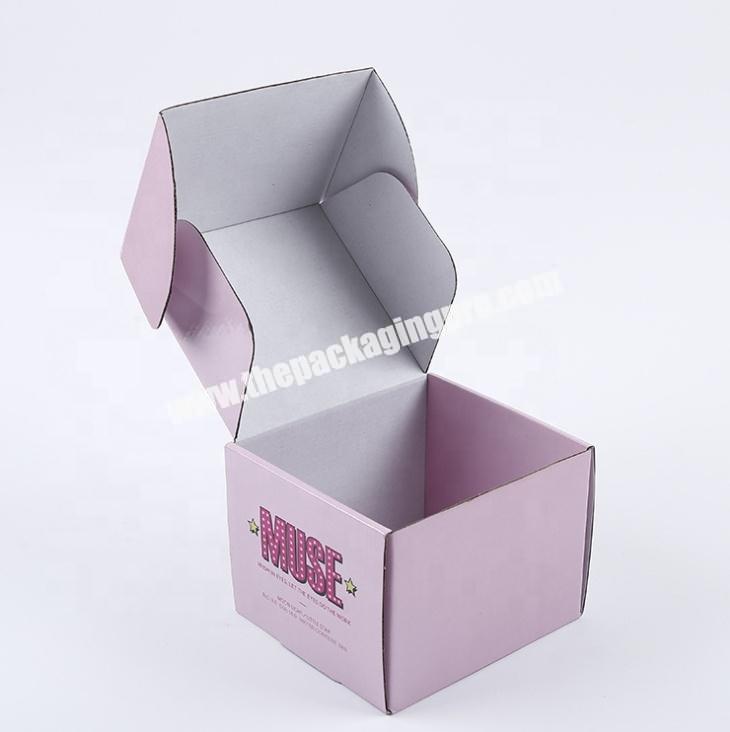 Eco-friendly Biodegradable Pink Corrugated Mailer Box Custom Logo Kraft Soap Packaging Box With Soap Mailing Box