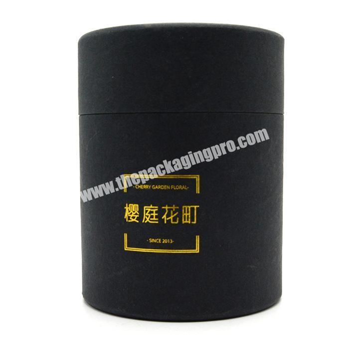 Eco-friendly black t-shirt packaging tube with lid