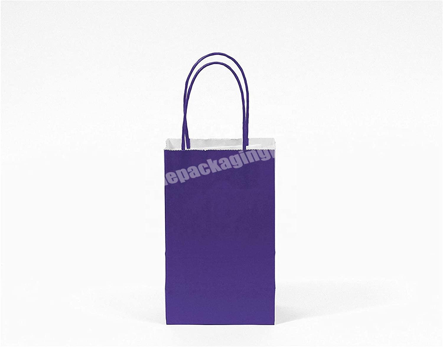 Eco-friendly brown and white kraft paper bag luxury paperbag boutique paper gift bag