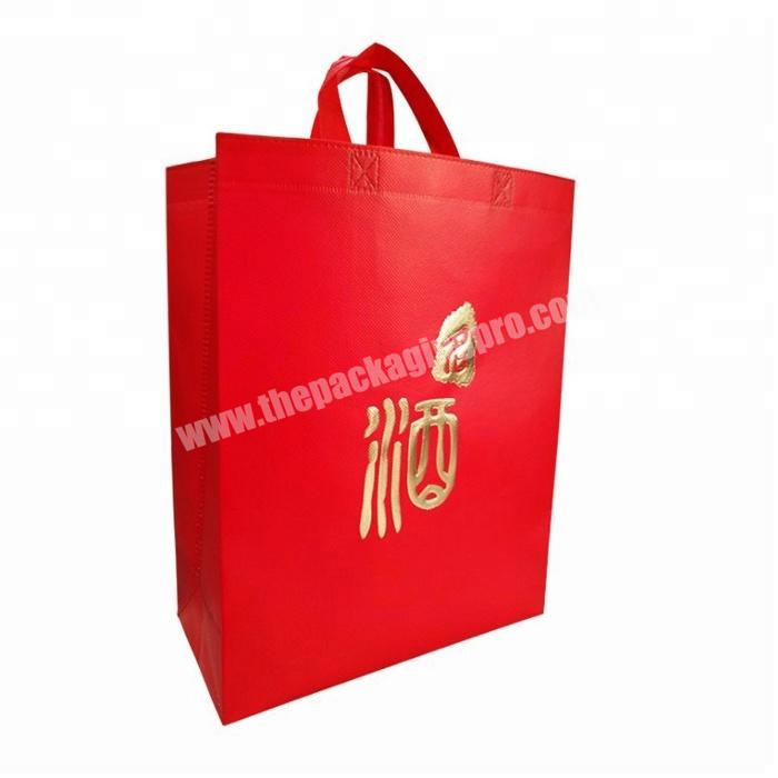 eco friendly cheap tote non woven heat welded custom fabric bags with pp