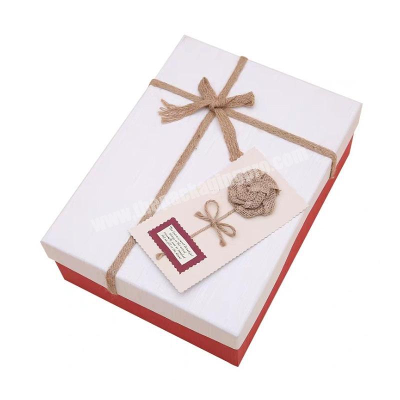 Eco friendly creative foldable gift cardboard paper packaging hard box for gift