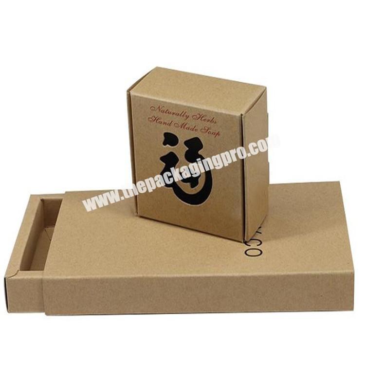 Eco-Friendly Custom Brown Kraft Soap Packaging Box With Biodegradable Material Window