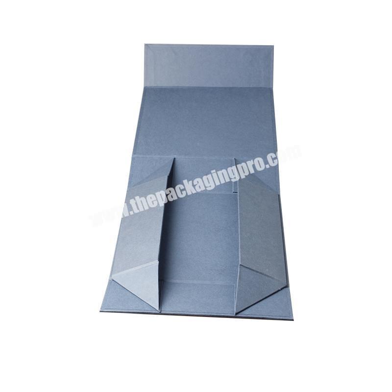 Eco friendly custom high quality cardboard  Magnetic Closure blue Foldable  Clothes Paper Gift Boxes