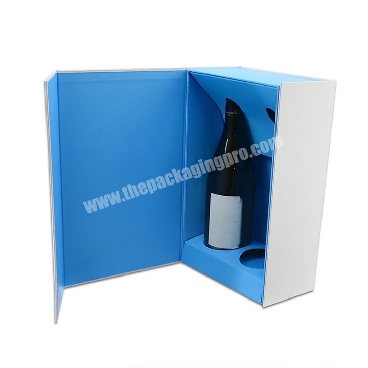 Eco Friendly Custom Own Brand Luxury Magnetic Closure Paper Cardboard Wine Gift Box With Insert