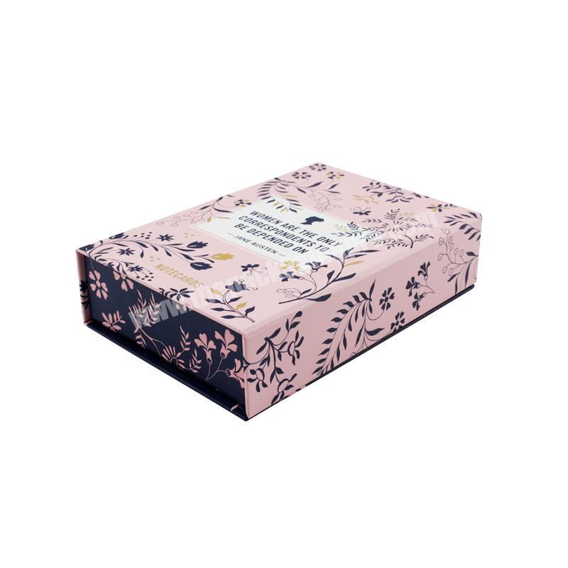 Eco friendly custom pink cosmetic set magnetic gift box high quality facial mask packaging boxes