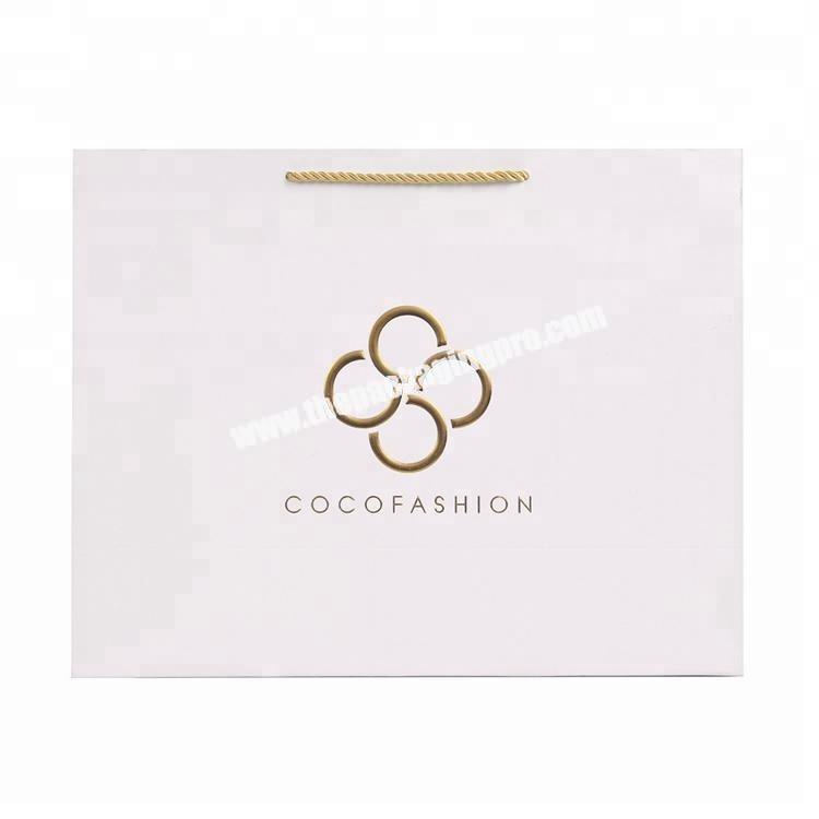 Eco friendly custom printed foil shopping gift paper bag with logo print
