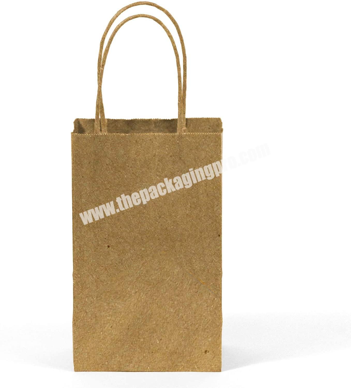 Eco-friendly Custom Printed Food Brown Kraft Paper Bag Picnic eco bag For Food Packaging
