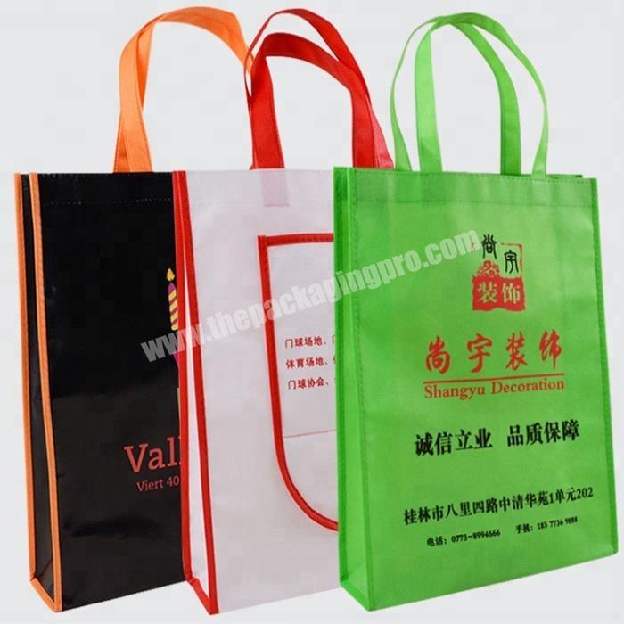 eco friendly custom tote  cotton canvas non woven fabric bags with logo printed