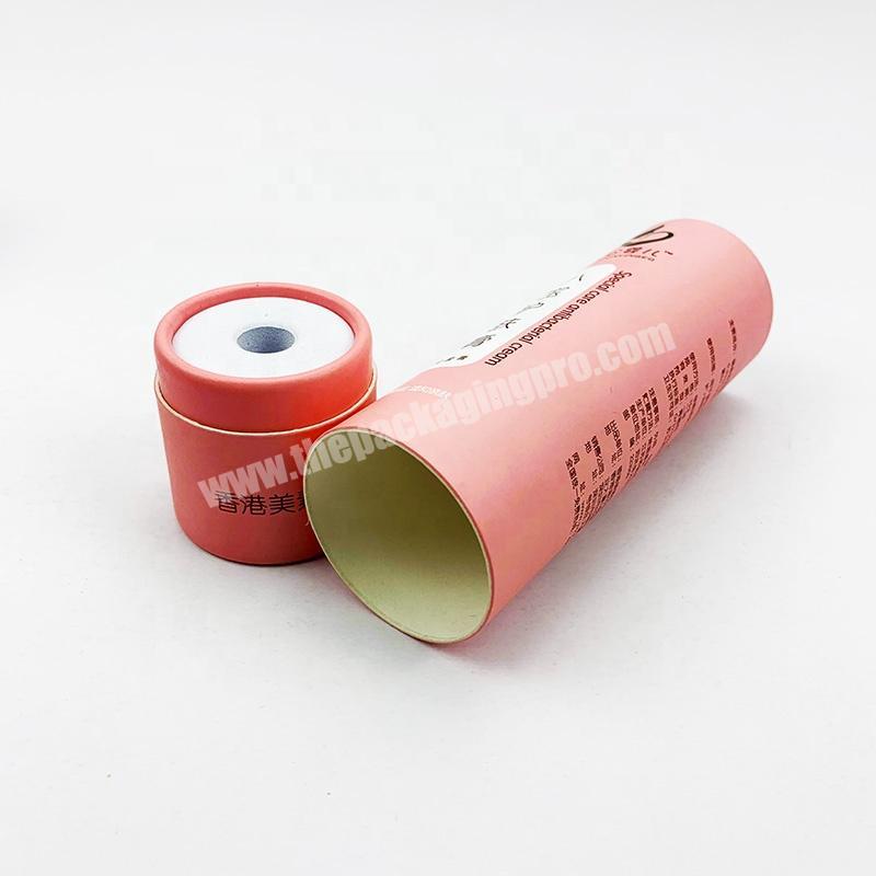 Eco Friendly Cylinder Custom Logo Small Round Paper Cosmetic Tube Packaging Lipstick Box