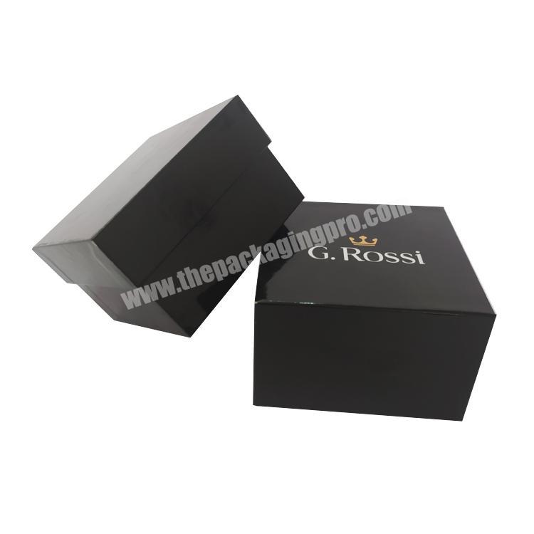 Eco Friendly Free Custom your logo Gift Black Packaging Boxes