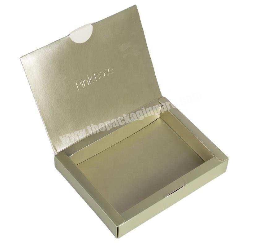 Eco-friendly Full Color Printing Gold cosmetic paper hardboard box packing printing box