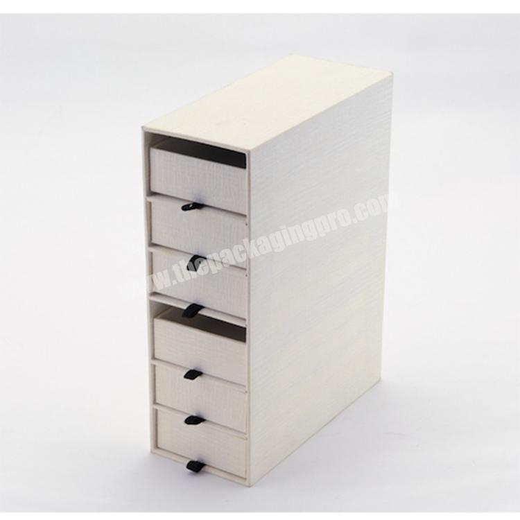 Supplier Eco-friendly Good Quality Paper Drawer Storage Box Black Slide Storage Box Multilayer Storage Drawers Box