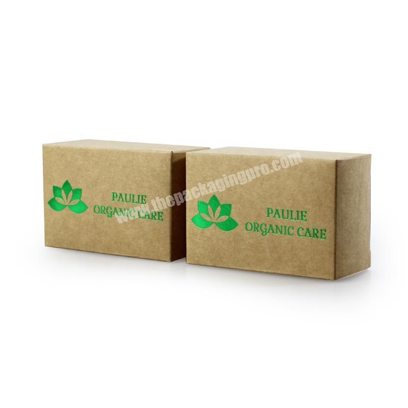 Eco-friendly green stamping craft paper box for soap package