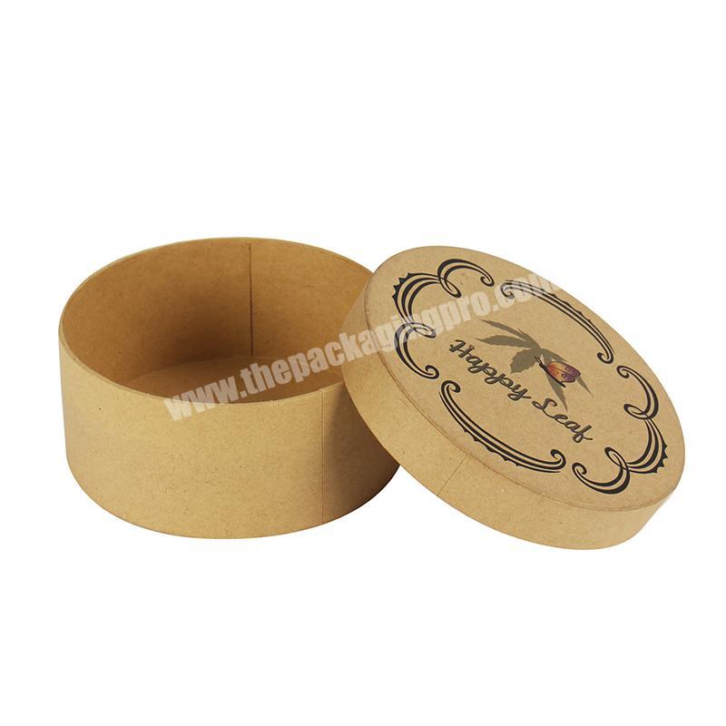 Eco friendly high end custom printed small cosmetic Kraft paper tube packaging round box