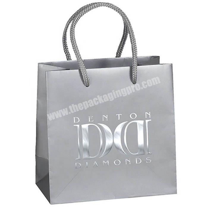 Eco friendly kraft paper shopping bag with hot stamping