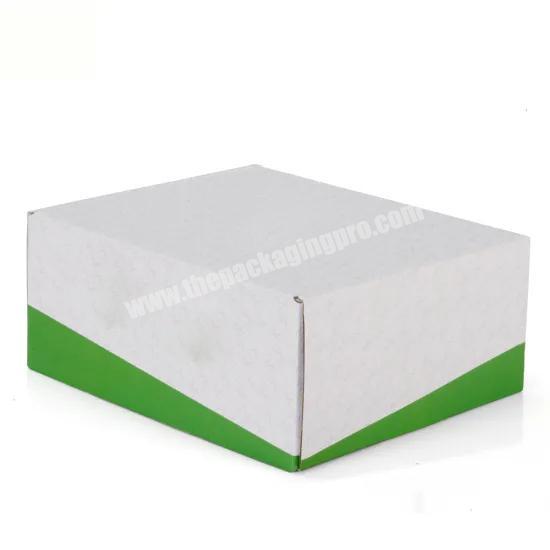eco friendly lid flap white corrugated carton factory bins carton box