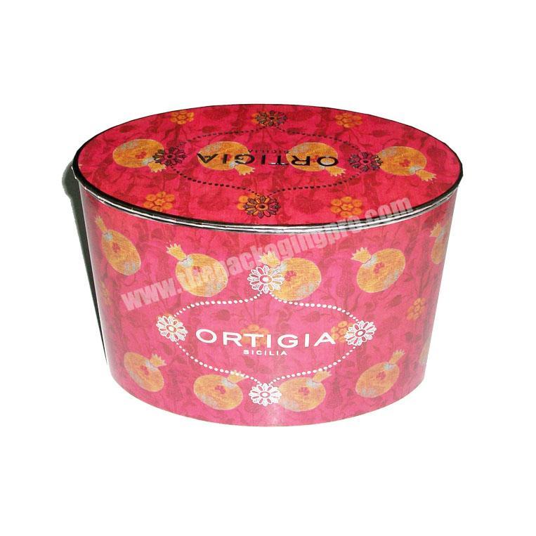 Eco-friendly oval paper box for scented candle with lift off top candle paper packaging