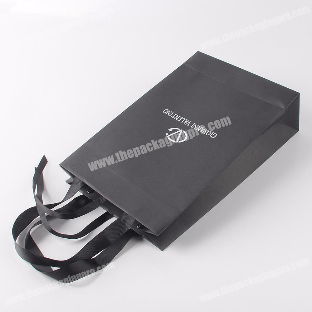 Eco-Friendly Paper Material Luxury Jewelry Paper Bags with Ribbon Handles