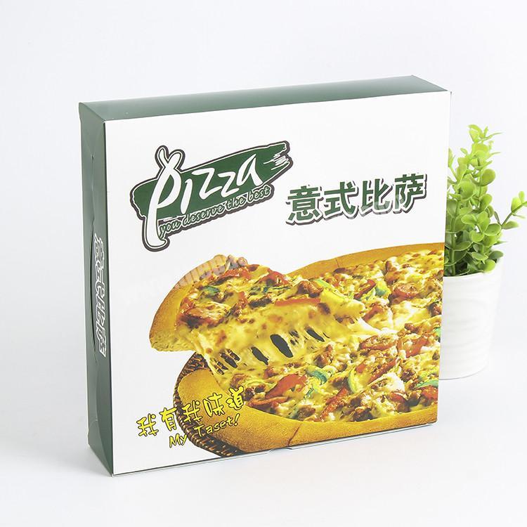 Eco friendly paper rigid high quality custom cardboard pizza recycle box packaging box