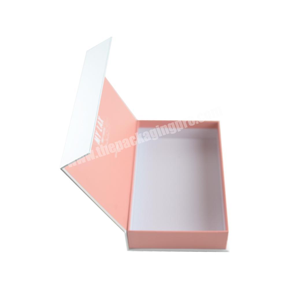 Eco friendly plain thick paper cardboard book shaped gift box with magnetic closure for school uniforms