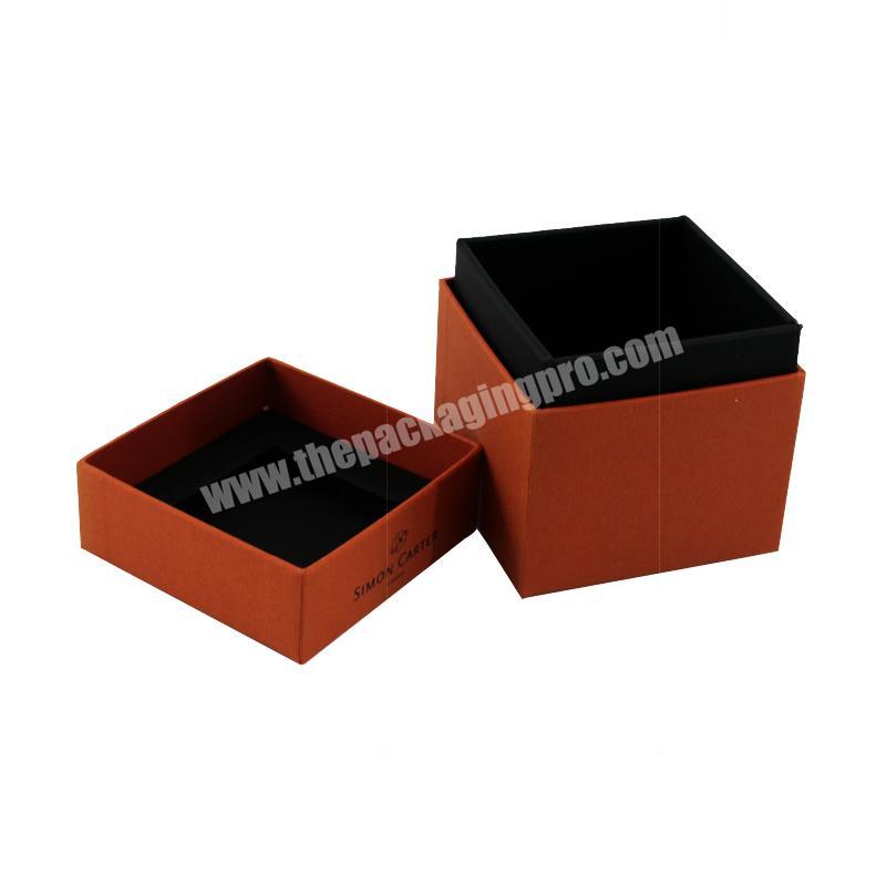 Eco friendly printed logo jewelry packaging box velvet jewelry ring gift box with lid