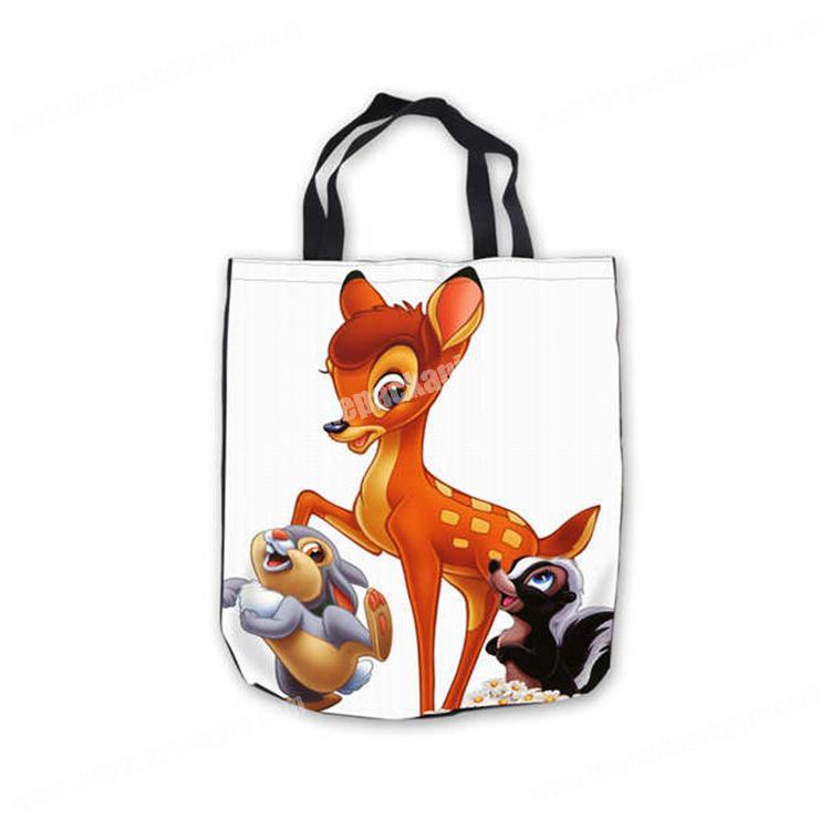 Eco Friendly Promotional Animal Printing Canvas Cotton Beach Tote Bag With Custom Logo