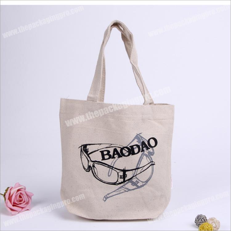 Eco-friendly promotional heavy duty bag cheap natural shopping printed cotton bags with custom logo