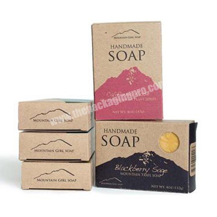 Eco friendly recycle empty handmade square paper cardboard gift packaging soap box