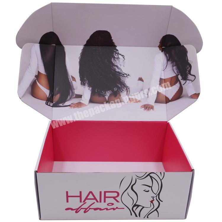 Eco Friendly Skincare Beauty Products Shipping Box Packaging Corrugated Cardboard Cosmetic Blank Mailer Box  for Hair