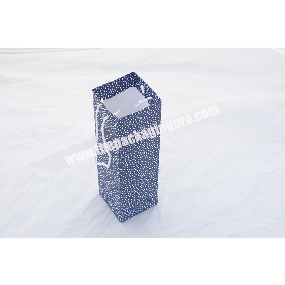 Eco-friendly Wrapping Blue Long Paper Bag With String Handle