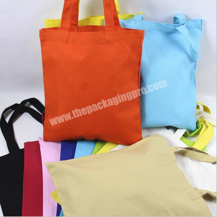 Eco plain promotion cotton canvas tote bag with logo printing