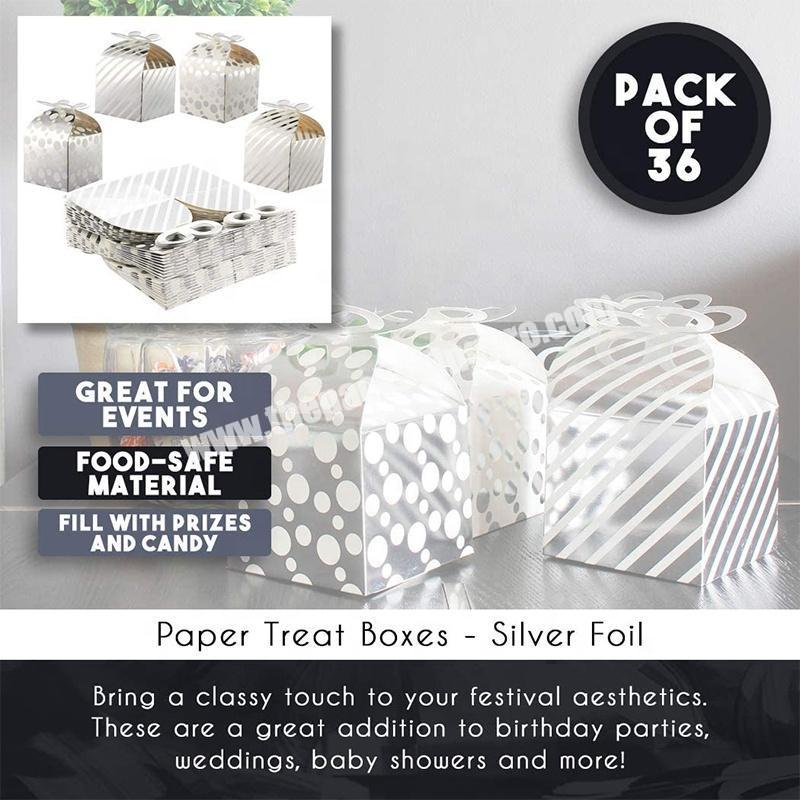 Eco Small paper bag glitter wedding kraft paper gift box wholesale cake packaging box
