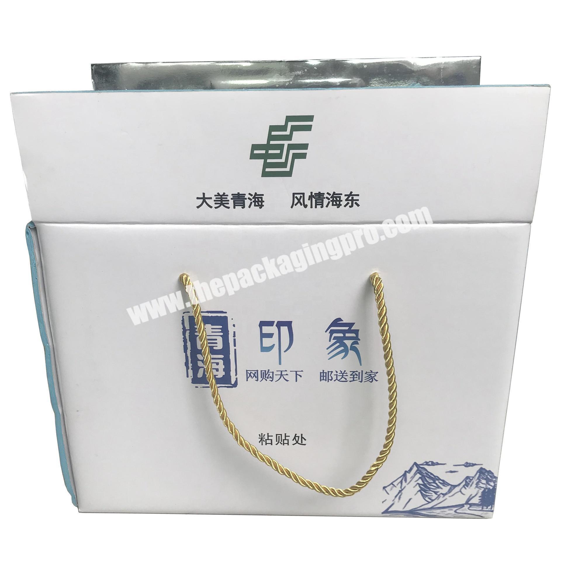 ECO stronger seafood box packaging seafood carton box with EPE foam