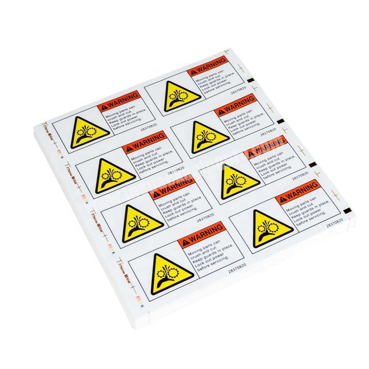 Electrical Hazard Warning Printed Sticker Self Adhesive Label