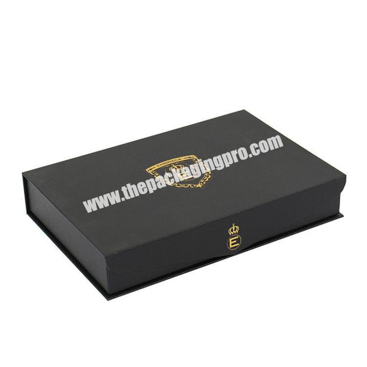 elegant black cardboard gift luxury magnetic clothing box
