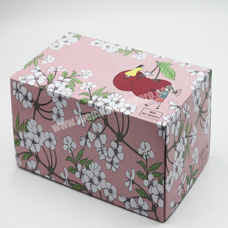 Elegant Color Printing Card Paper Fruit Packaging Box Such As Cherry