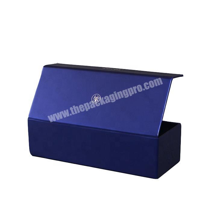 Elegant custom blue magnetic closure paper gift box