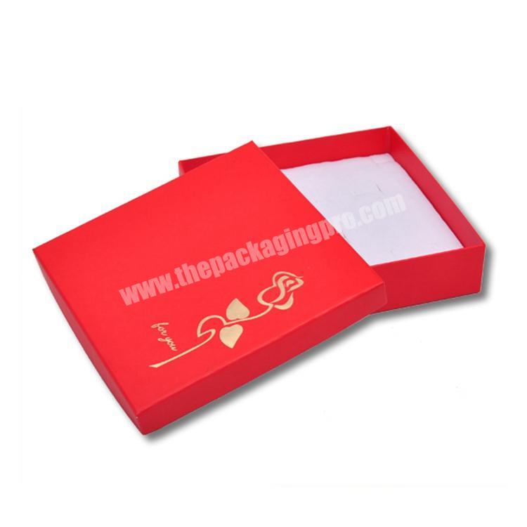 Elegant custom red paper gift box for wedding birthday party