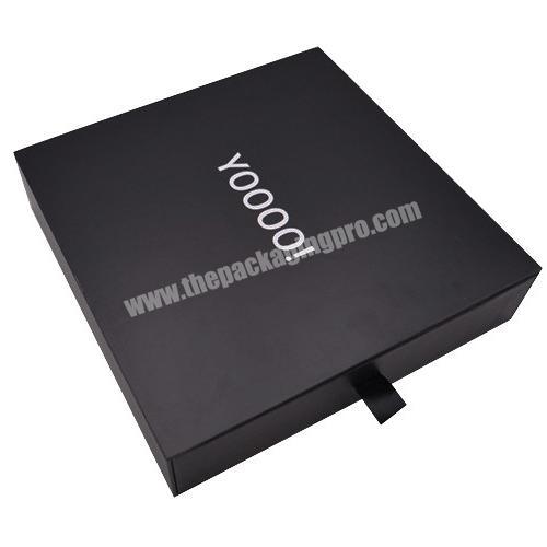 Elegant Eco Custom Logo Printed Hard Rigid Cardboard Sliding Jewelry Packaging Sliding Gift Box Luxury Paper Drawer