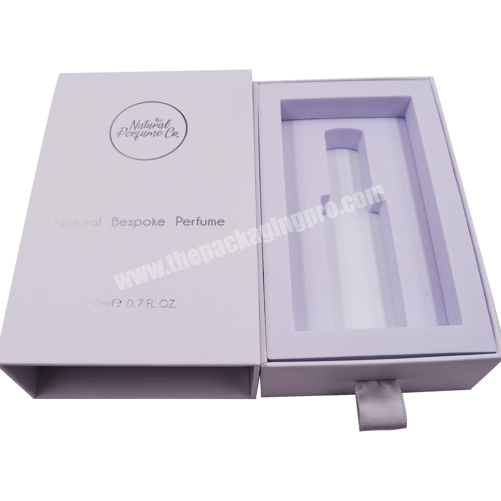 Elegant Gift Packaging Box Custom Logo Printed Perfume Paper Box Drawer Slide Out Cardboard Box