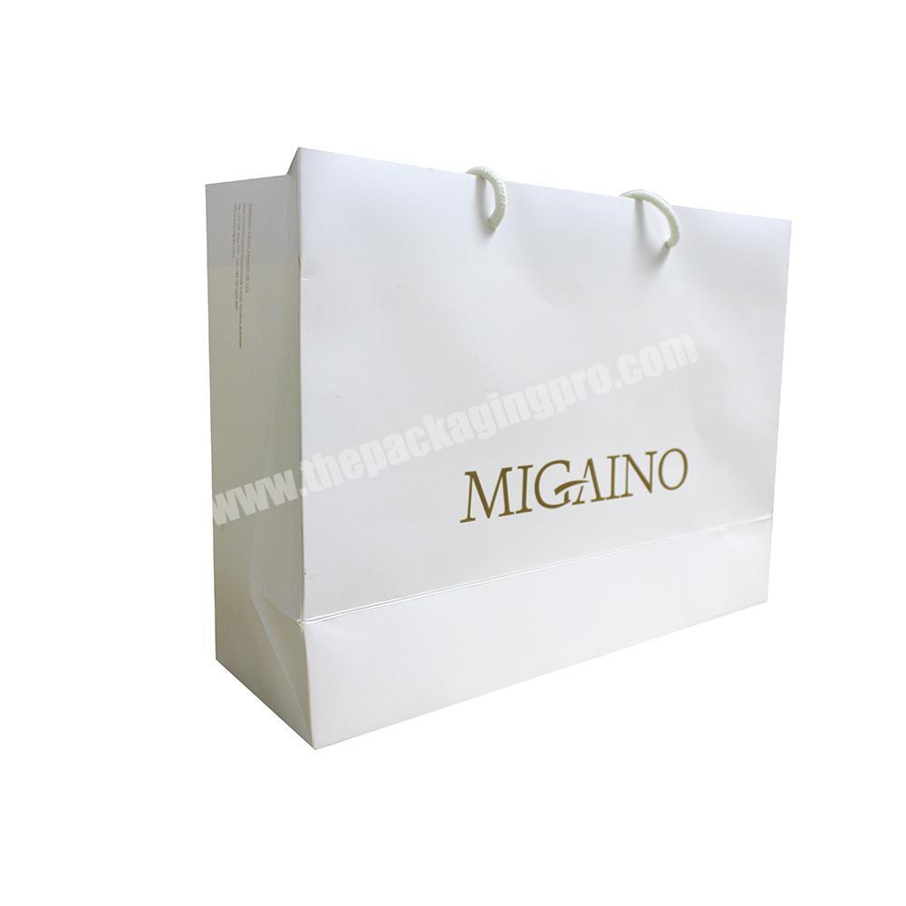 Elegant gold stamping advertising gift paper bag