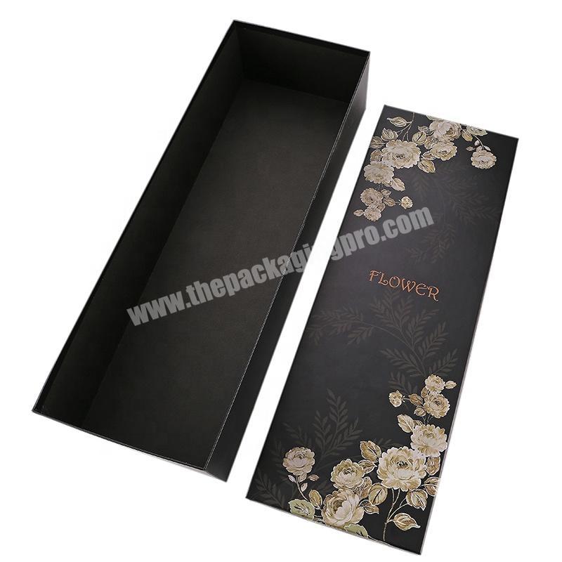 Elegant High End Long Stem Rectangular Shape Cardboard Roses Flower Box