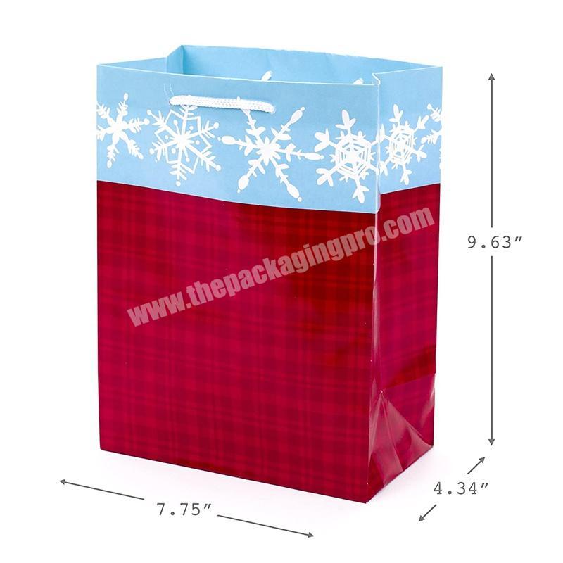 Elegant marble gift paper bag luxury christmas party paper bag with different handle types