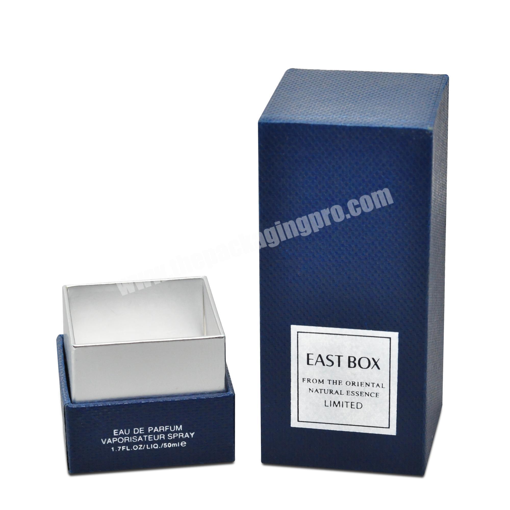 Elegant perfume packaging boxes Corrugated Carton Box blue color packaging box