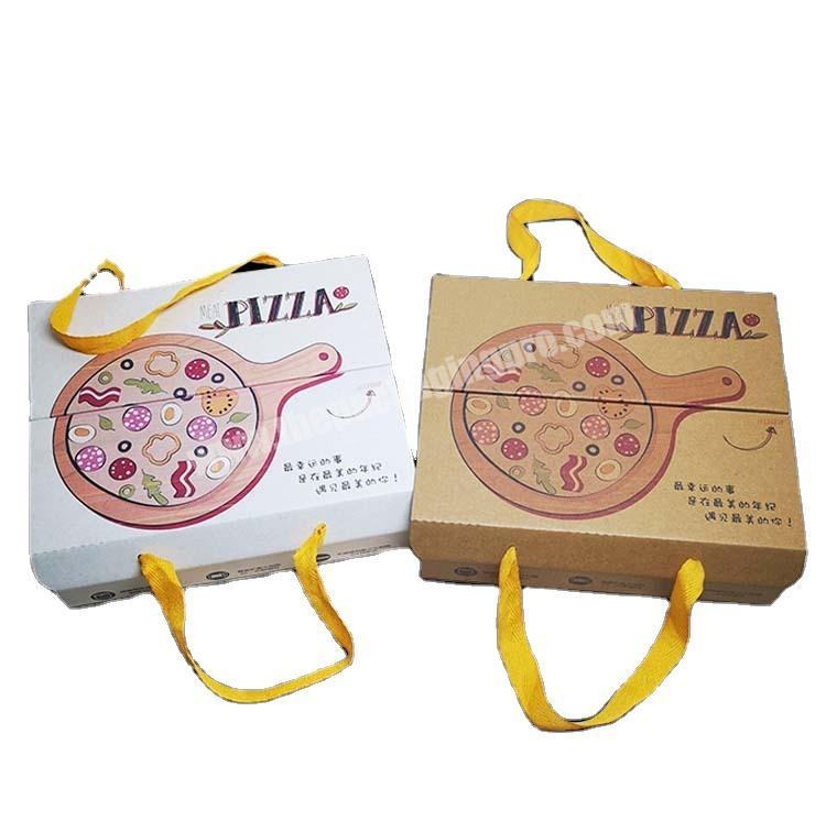 elegant pizza container with handle pizza take out box wholesale custom made takeaway pizza container for lunch box