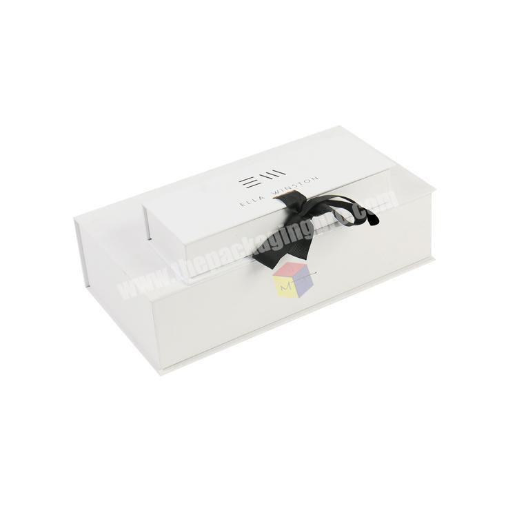 elegant ribbon closure gift packaging hair clip box
