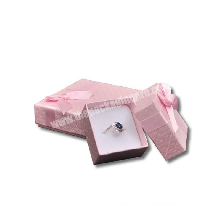 Elegant small custom logo paper jewelry ring box