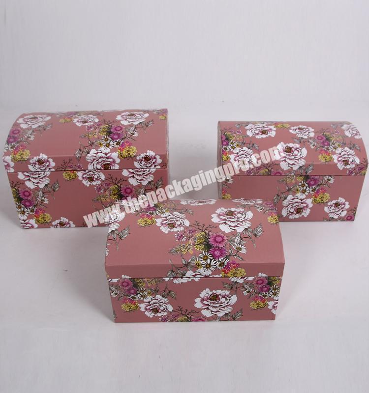Factory Elegant Treasure Chest Gift Boxes For Jewelry With Handle And Lock