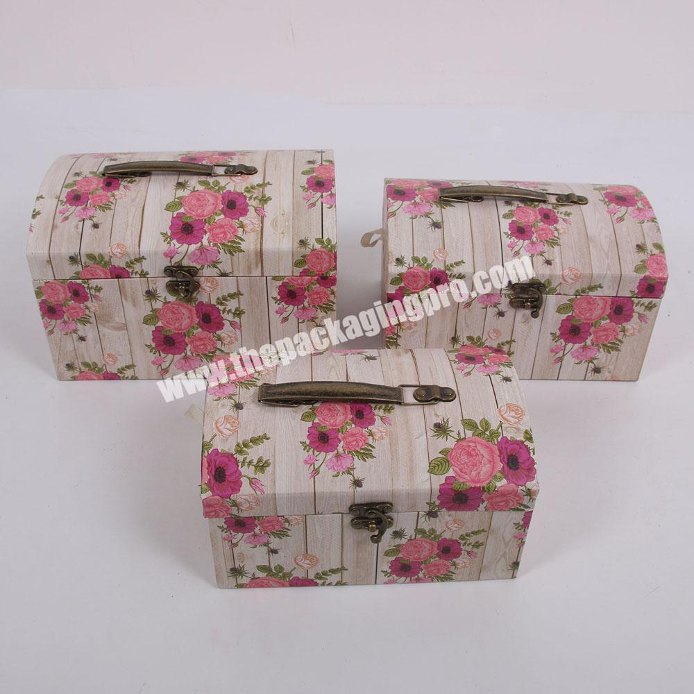 Supplier Elegant Treasure Chest Gift Boxes For Jewelry With Handle And Lock